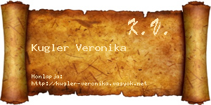 Kugler Veronika névjegykártya